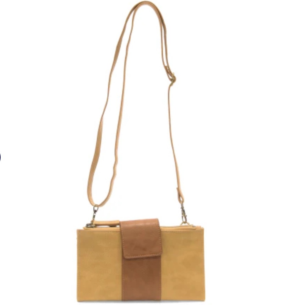 🌻JOY SUSAN CAMRYN TAN/HAZELNUT COLORBLOCK WALLET CROSSBODY🌻